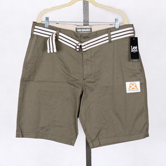 Lee Other - Lee Dungarees Men's Active Comfort Classic Chino Shorts Olive Green Size 36